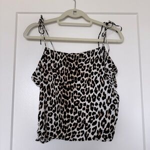 **NWT** H&M Flowy Cheetah Print Multicolor Strappy Tank Top Size XL